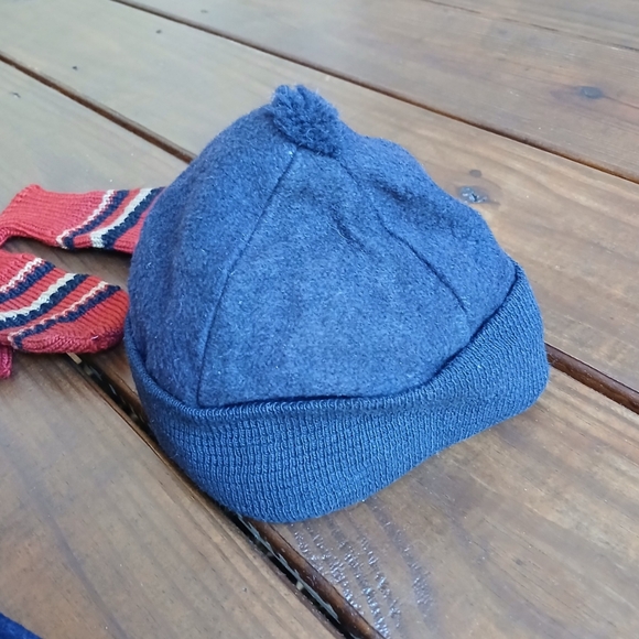 True vintage antique 1930's 30's toddler baby little girls retro hats mittens - Picture 7 of 13